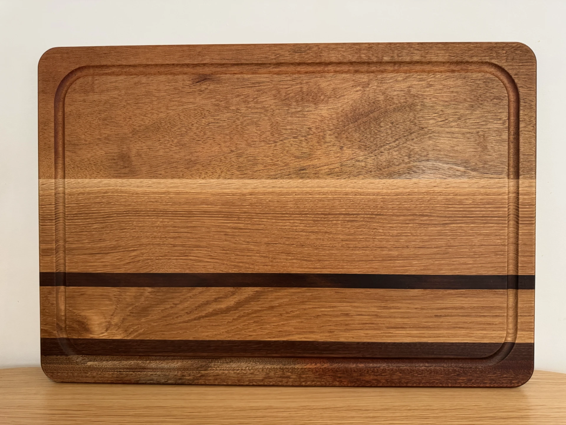 walnut guitar phone stand